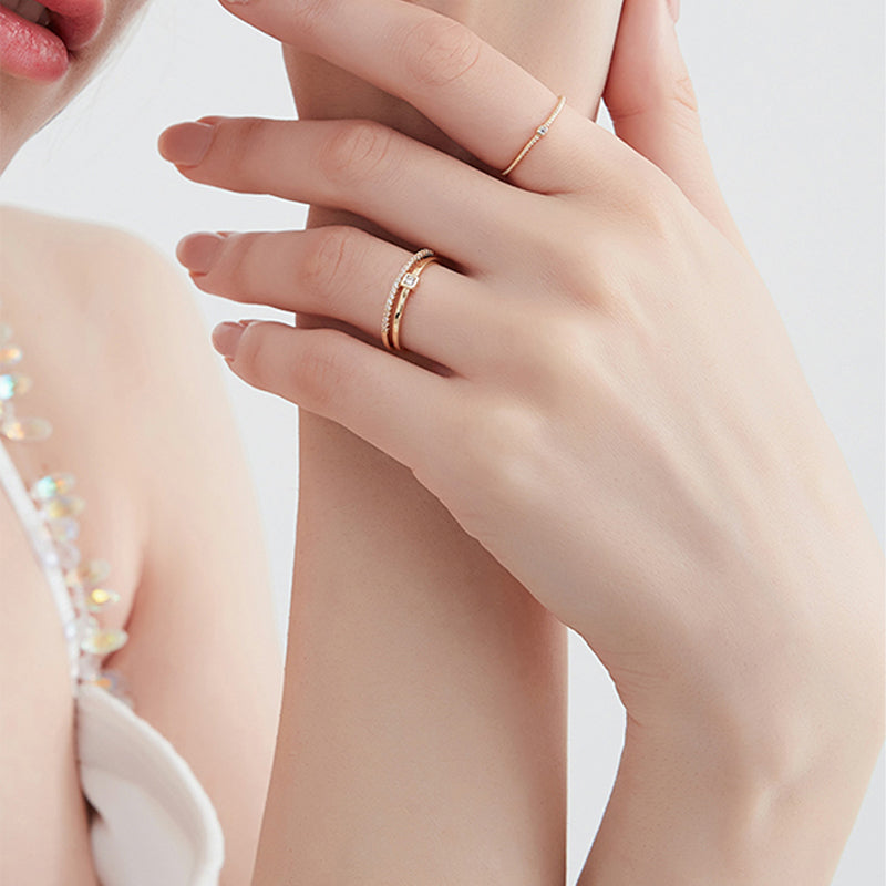 Personality ring stacked tail ring • three-piece set