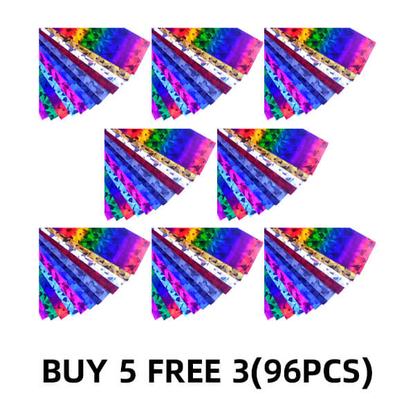 Reflective Mosaic Nail Art Transfer Foils (Set of 12)
