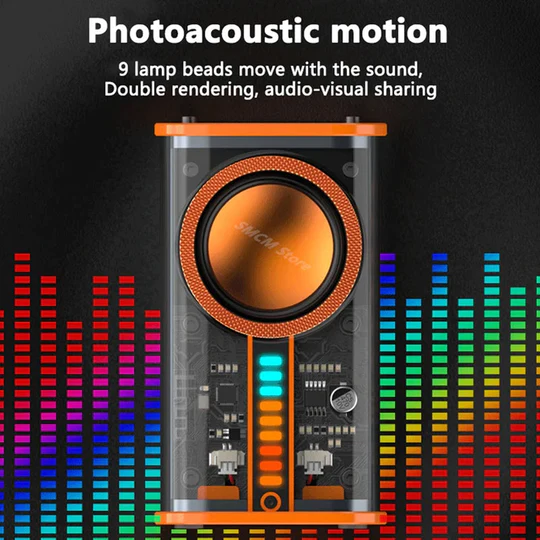 🔥Summer Hot Sale🎁Transparent mecha wireless bluetooth speaker