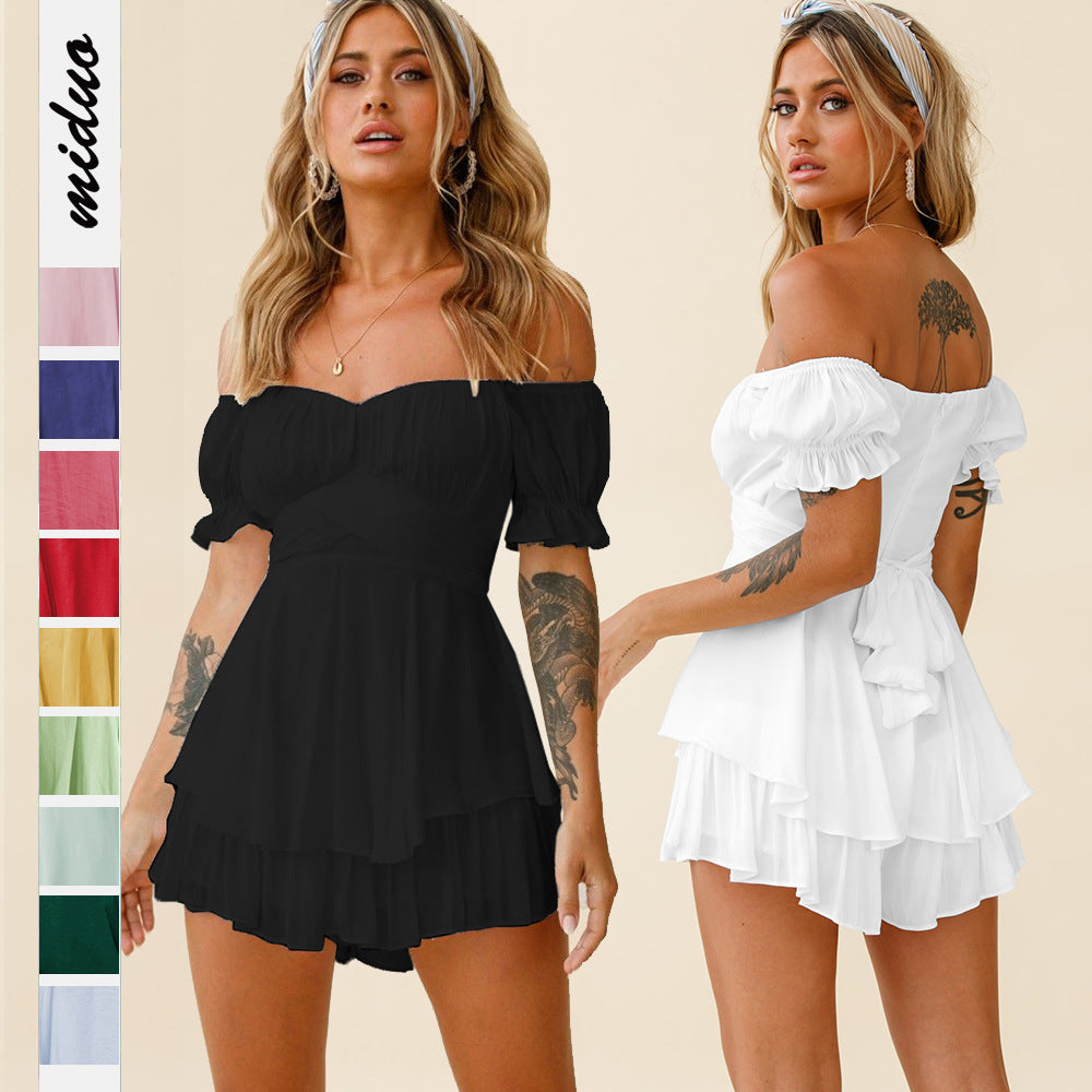 【SAVE 50% OFF】Fashionable sexy one-line collar casual dress