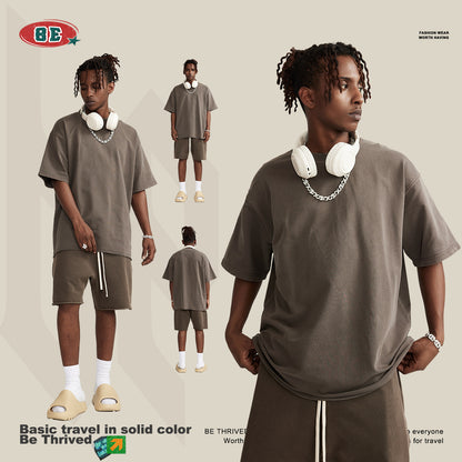 BE men's clothing |(🔥Hot Sale NOW- SAVE 50% OFF) 2023 spring and summer washed loose edge oversize short sleeves