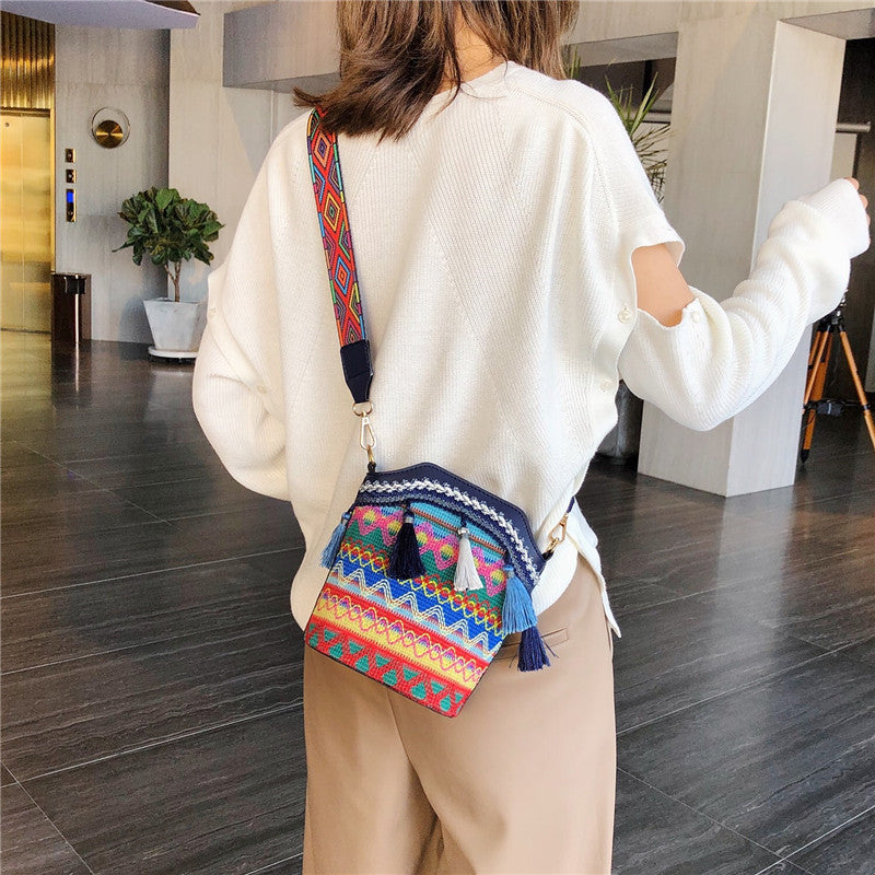 【50% off in the last 3 days of the promotion】2023 new diagonal one-shoulder all-match tassel bag