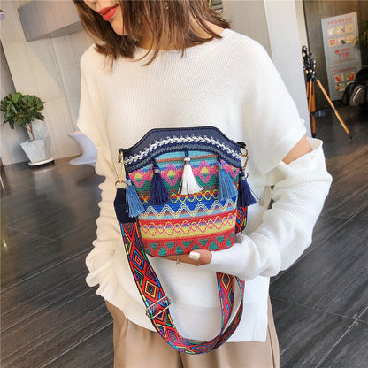 【50% off in the last 3 days of the promotion】2023 new diagonal one-shoulder all-match tassel bag