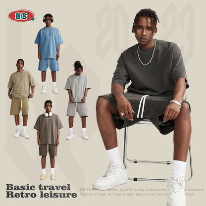 BE men's clothing |(🔥Hot Sale NOW- SAVE 50% OFF) 2023 spring and summer washed loose edge oversize short sleeves