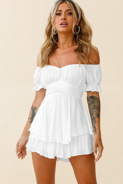 【SAVE 50% OFF】Fashionable sexy one-line collar casual dress