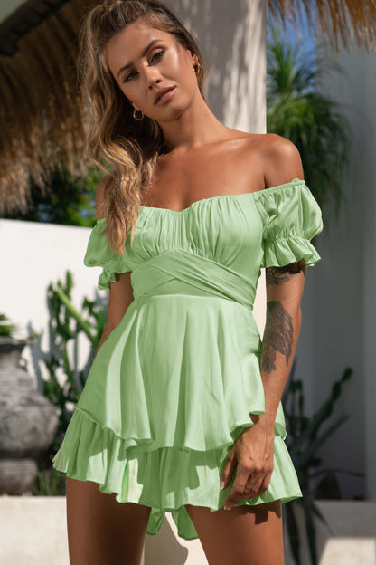 【SAVE 50% OFF】Fashionable sexy one-line collar casual dress