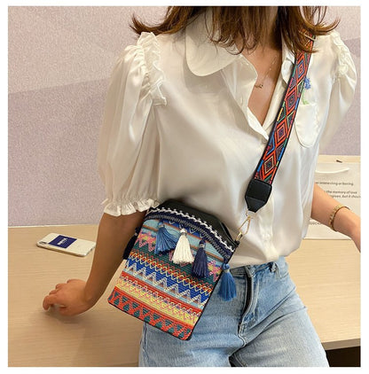 【50% off in the last 3 days of the promotion】2023 new diagonal one-shoulder all-match tassel bag