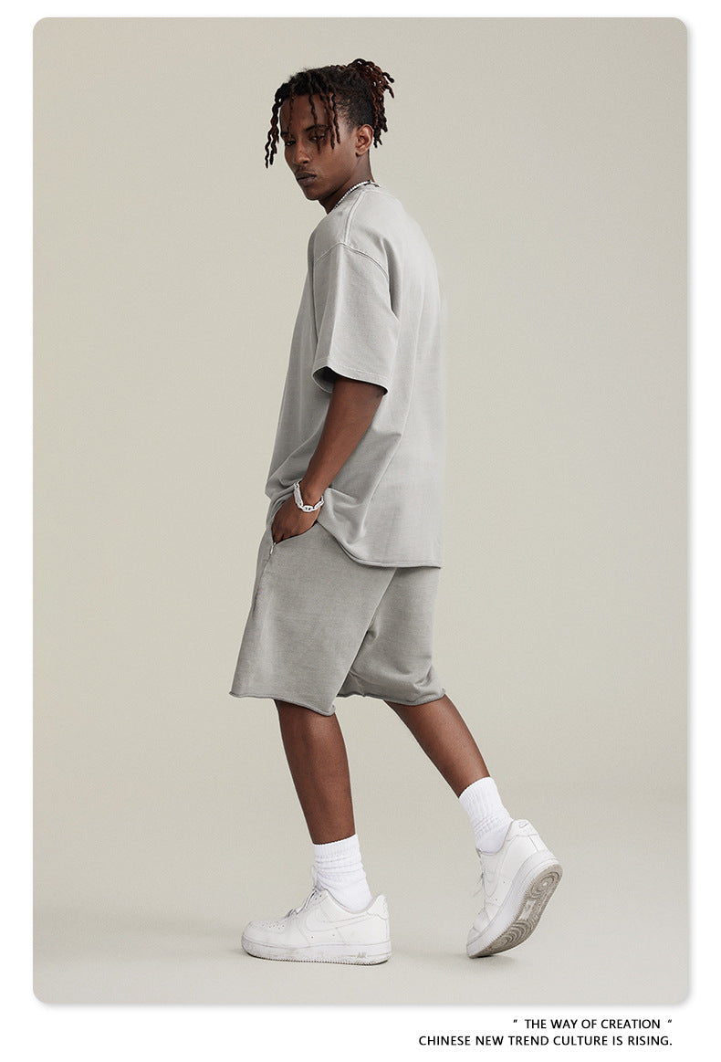BE men's clothing |(🔥Hot Sale NOW- SAVE 50% OFF) 2023 spring and summer washed loose edge oversize short sleeves