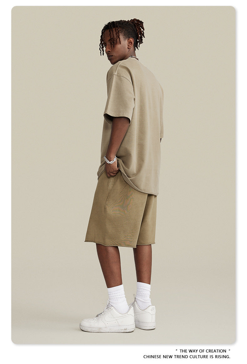 BE men's clothing |(🔥Hot Sale NOW- SAVE 50% OFF) 2023 spring and summer washed loose edge oversize short sleeves