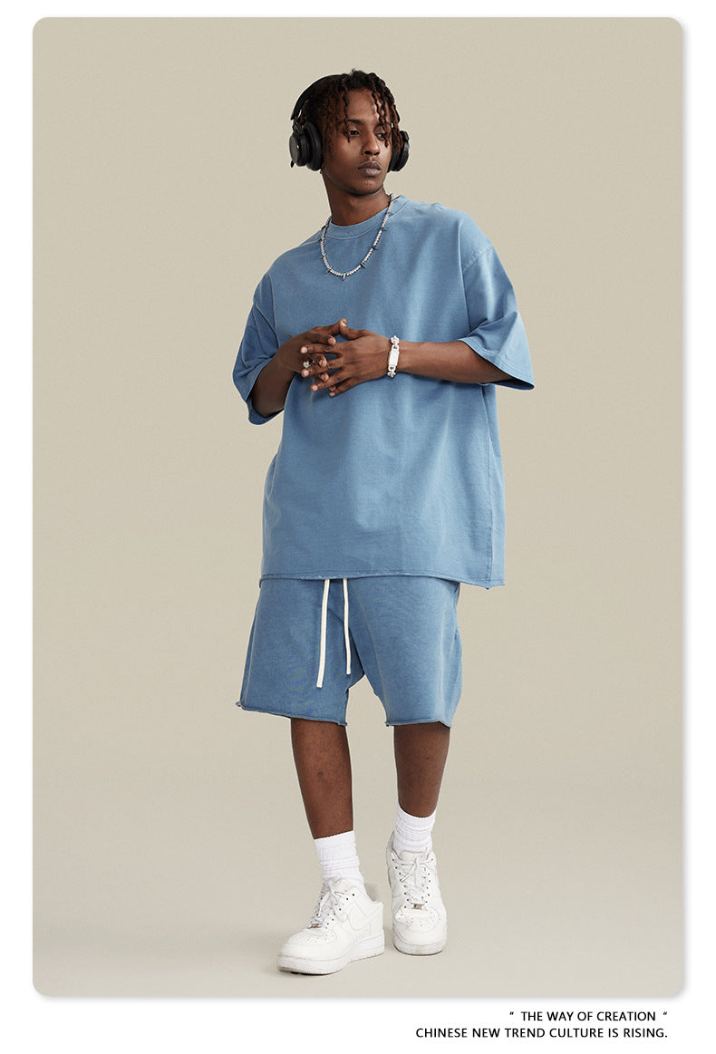 BE men's clothing |(🔥Hot Sale NOW- SAVE 50% OFF) 2023 spring and summer washed loose edge oversize short sleeves