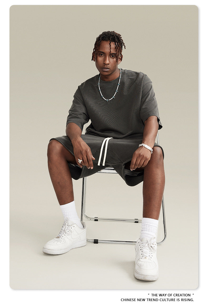 BE men's clothing |(🔥Hot Sale NOW- SAVE 50% OFF) 2023 spring and summer washed loose edge oversize short sleeves