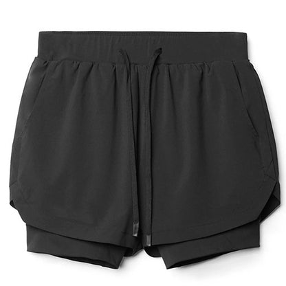 Men's 2-in-1 Pocket Drawstring Track Shorts