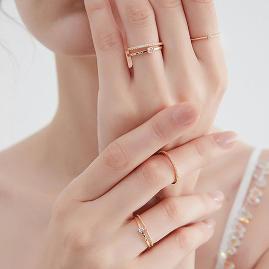 Personality ring stacked tail ring • three-piece set