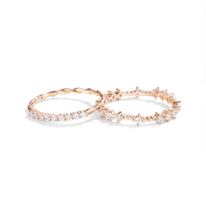 Niche design sense ring • two-piece set