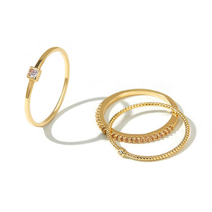 Personality ring stacked tail ring • three-piece set