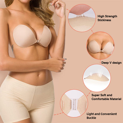 LauraCollection®Adhesive Bra Backless Strapless Reusable Sticky Invisible Push Up Bra For Women-BUY 1 GET 2