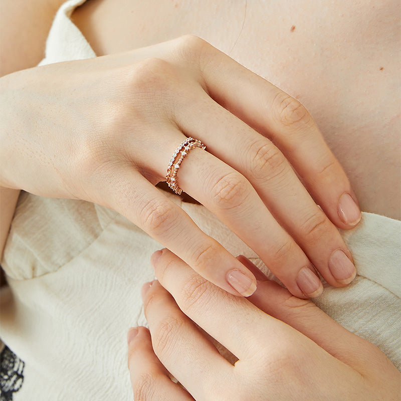 Niche design sense ring • two-piece set