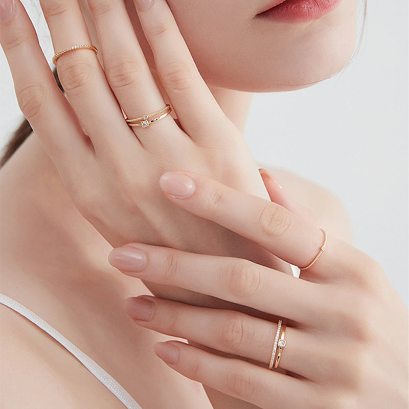 Personality ring stacked tail ring • three-piece set