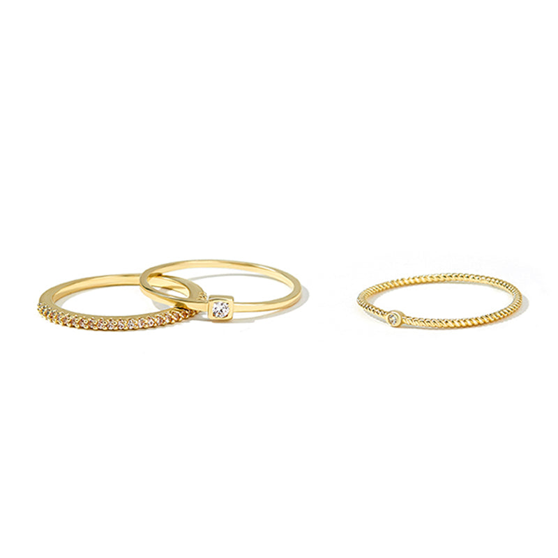 Personality ring stacked tail ring • three-piece set