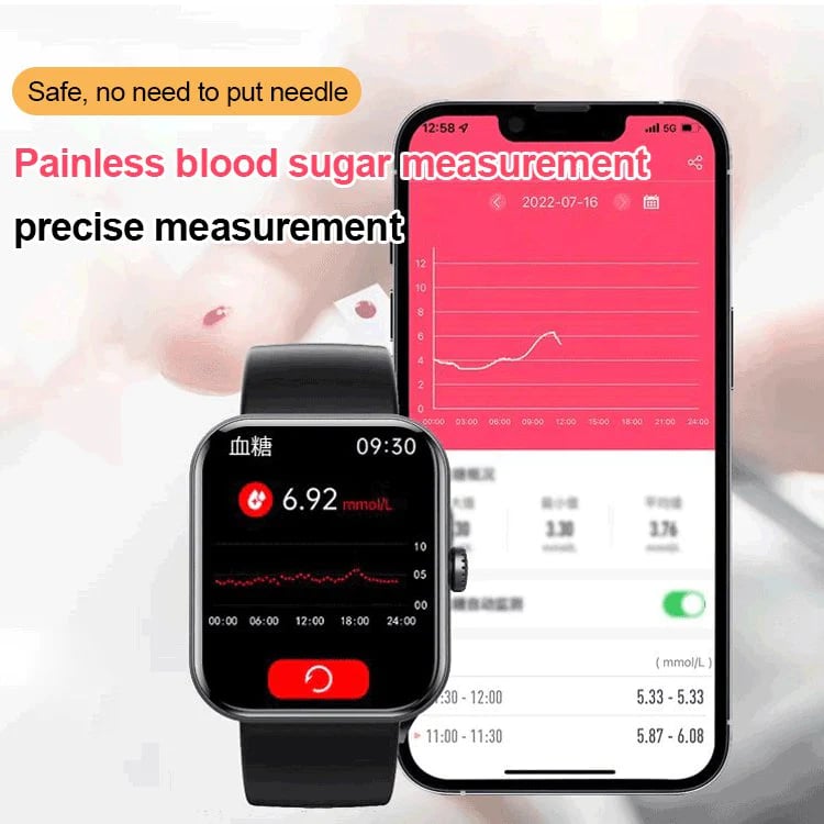 [All day monitoring of heart rate and blood pressure] Bluetooth fashion smartwatch(Buy 2 free shipping)