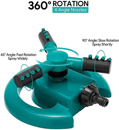 3 Arm 360° Rotating Water Sprinkler for Garden