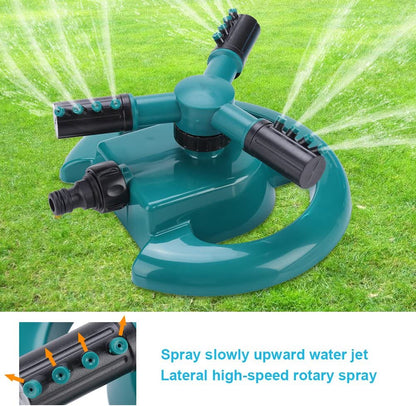 3 Arm 360° Rotating Water Sprinkler for Garden