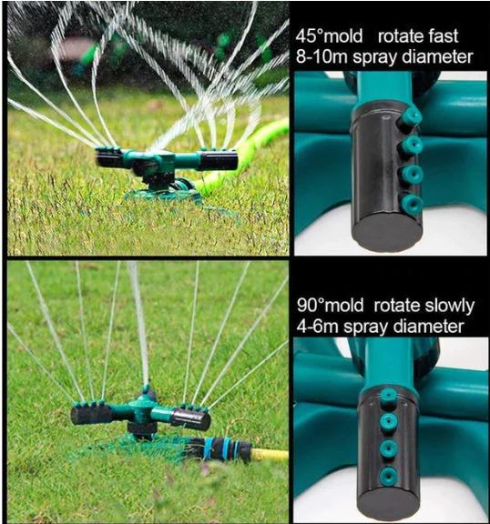 3 Arm 360° Rotating Water Sprinkler for Garden