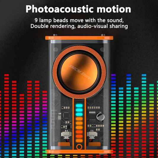 🔥Summer Hot Sale🎁Transparent mecha wireless bluetooth speaker