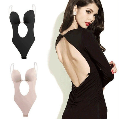 Plunge Backless Body Shaper Bra