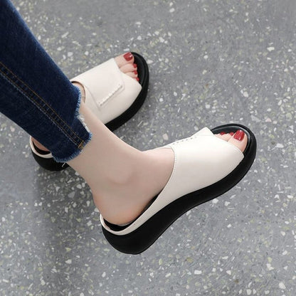 2023 Women's New Thick-Bottomed Fish Mouth Slippers