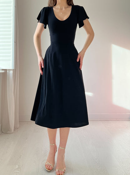 Elegant Reversible Bodycon Dress With Pockets