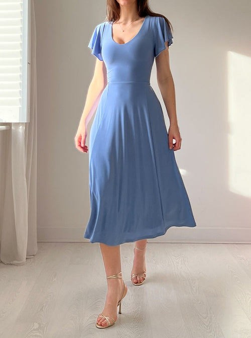 Elegant Reversible Bodycon Dress With Pockets