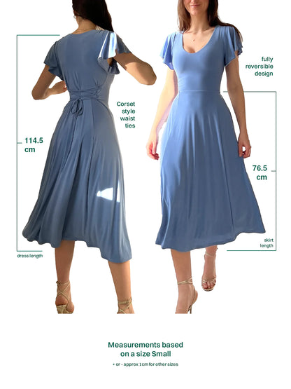 Elegant Reversible Bodycon Dress With Pockets