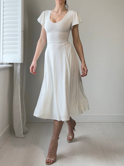 Elegant Reversible Bodycon Dress With Pockets