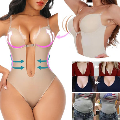 Plunge Backless Body Shaper Bra