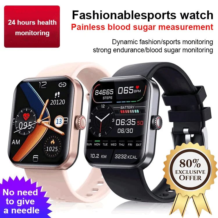 [All day monitoring of heart rate and blood pressure] Bluetooth fashion smartwatch(Buy 2 free shipping)