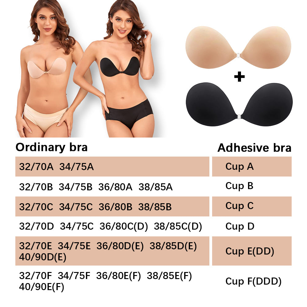 LauraCollection®Adhesive Bra Backless Strapless Reusable Sticky Invisible Push Up Bra For Women-BUY 1 GET 2