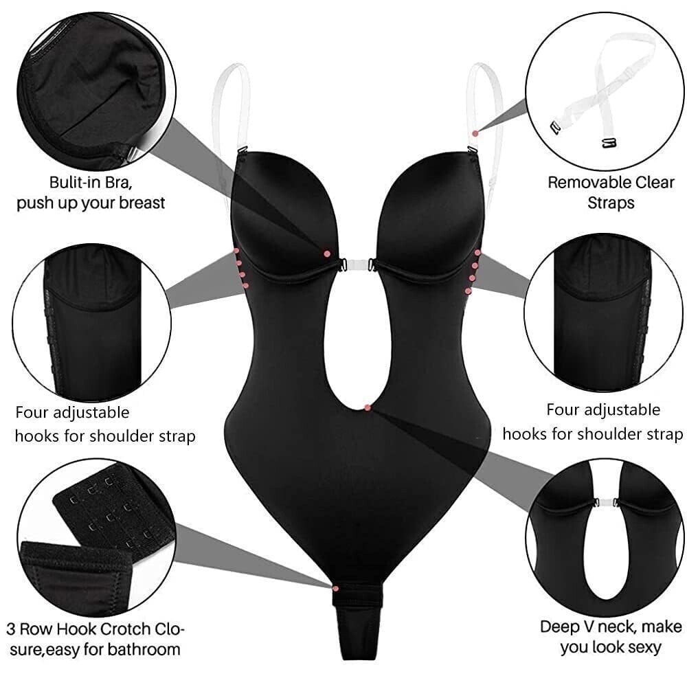 Plunge Backless Body Shaper Bra