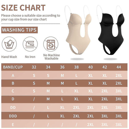 Plunge Backless Body Shaper Bra