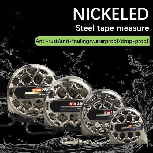 Stainless steel telescopic tape measure with corrosion protection