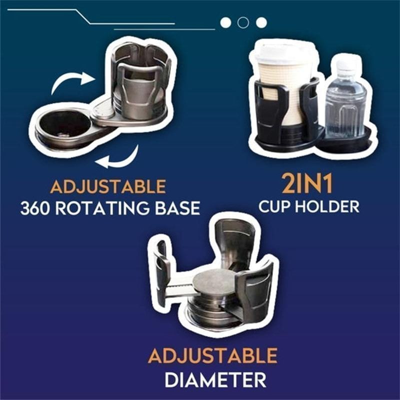 Dual Cup Holder Expander for Car, 2-in-1 Multifunction Car Drink Expander Adapter (🔥Buy 2 get Free Shipping🔥)