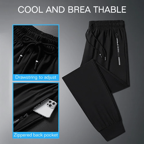 Buy 1 Get 1 Free-Black(Jogging Pants)+Grey(Straight Pants)